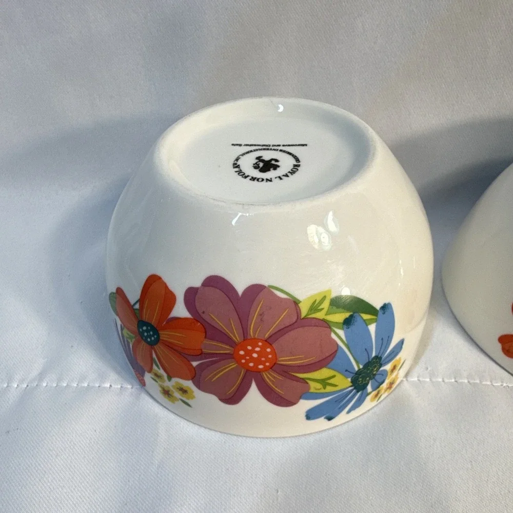 Royal Norfolk Floral Ceramic Cereal Bowls, 2-Piece Set, White/Multicolor 5